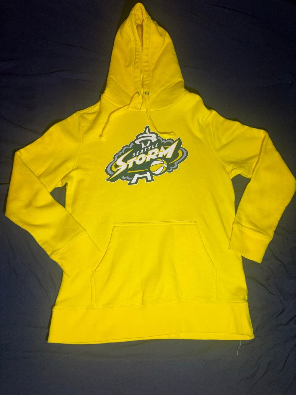 Large Yellow Seattle Storm WNBA Logo Hoodie